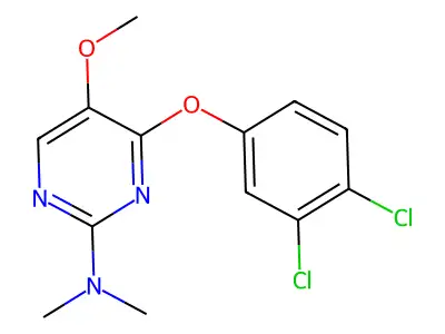 4-(3,4-dichlorophenoxy)-5-methoxy-N,N-dimethyl-2-pyrimidinamine structure