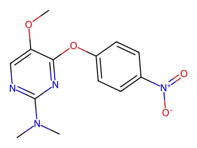 5-methoxy-N,N-dimethyl-4-(4-nitrophenoxy)pyrimidin-2-amine structure