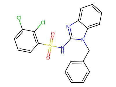 N-(1-benzyl-1H-1,3-benzimidazol-2-yl)-2,3-dichlorobenzenesulfonamide structure