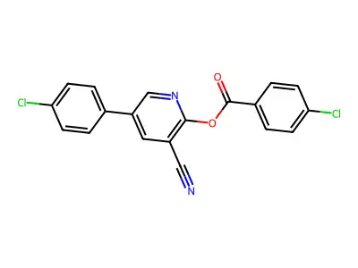 5-(4-Chlorophenyl)-3-cyano-2-pyridinyl 4-chlorobenzenecarboxylate structure