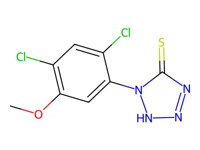 1-(2,4-dichloro-5-methoxyphenyl)-1H-1,2,3,4-tetraazole-5-thiol structure