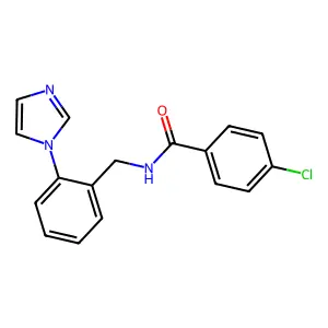 4-chloro-N-[2-(1H-imidazol-1-yl)benzyl]benzenecarboxamide structure