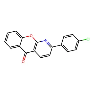2-(4-chlorophenyl)-5H-chromeno[2,3-b]pyridin-5-one structure