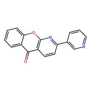 2-(3-pyridinyl)-5H-chromeno[2,3-b]pyridin-5-one structure