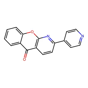 2-(4-pyridinyl)-5H-chromeno[2,3-b]pyridin-5-one structure