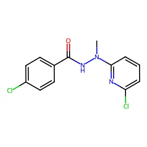 4-chloro-N'-(6-chloropyridin-2-yl)-N'-methylbenzohydrazide structure