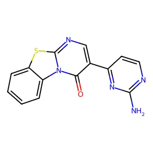 3-(2-amino-4-pyrimidinyl)-4H-pyrimido[2,1-b][1,3]benzothiazol-4-one structure