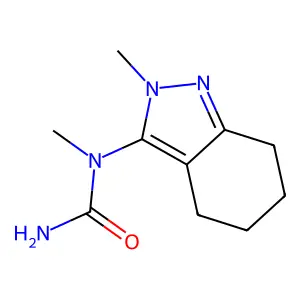 N-methyl-N-(2-methyl-4,5,6,7-tetrahydro-2H-indazol-3-yl)urea structure