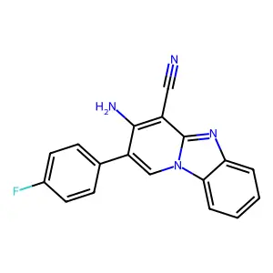 3-Amino-2-(4-fluorophenyl)pyrido[1,2-a][1,3]benzimidazole-4-carbonitrile structure