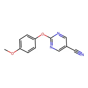 2-(4-Methoxyphenoxy)-5-pyrimidinecarbonitrile structure