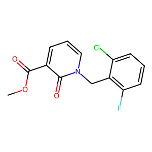 Methyl 1-(2-chloro-6-fluorobenzyl)-2-oxo-1,2-dihydro-3-pyridinecarboxylate structure