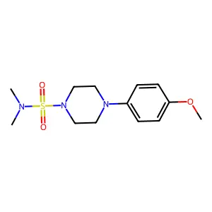 4-(4-methoxyphenyl)-N,N-dimethylpiperazine-1-sulfonamide structure