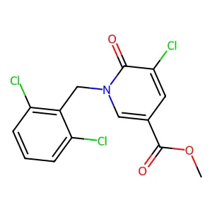 Methyl 5-chloro-1-(2,6-dichlorobenzyl)-6-oxo-1,6-dihydro-3-pyridinecarboxylate structure