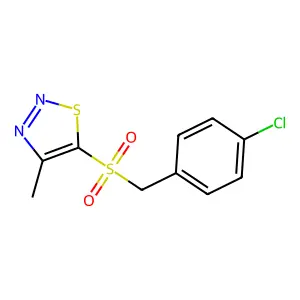 4-Chlorobenzyl 4-methyl-1,2,3-thiadiazol-5-yl sulfone structure