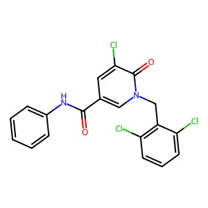 5-chloro-1-(2,6-dichlorobenzyl)-6-oxo-N-phenyl-1,6-dihydro-3-pyridinecarboxamide structure