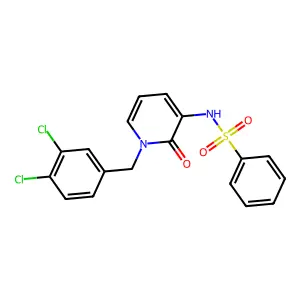 N-[1-(3,4-dichlorobenzyl)-2-oxo-1,2-dihydro-3-pyridinyl]benzenesulfonamide structure