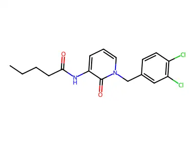 N-[1-(3,4-dichlorobenzyl)-2-oxo-1,2-dihydro-3-pyridinyl]pentanamide structure