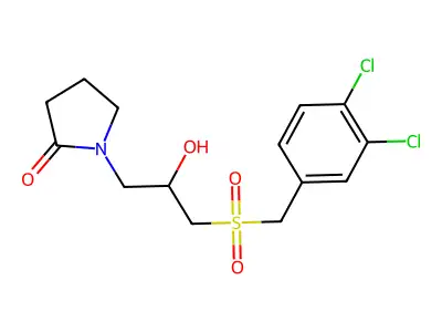 1-{3-[(3,4-Dichlorobenzyl)sulfonyl]-2-hydroxypropyl}-2-pyrrolidinone structure