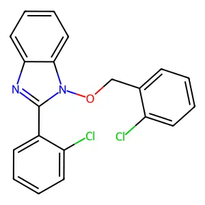 1-[(2-chlorobenzyl)oxy]-2-(2-chlorophenyl)-1H-1,3-benzimidazole structure
