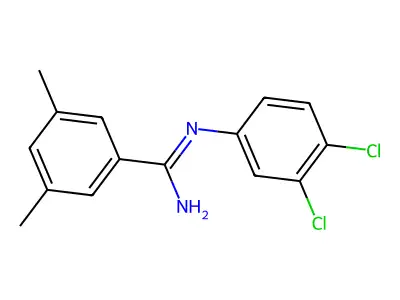 N-(3,4-dichlorophenyl)-3,5-dimethylbenzenecarboximidamide structure