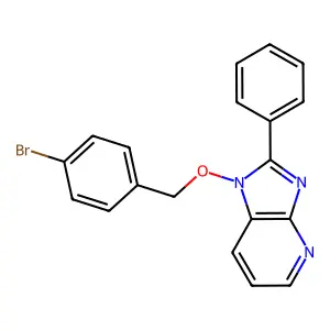 1-[(4-bromobenzyl)oxy]-2-phenyl-1H-imidazo[4,5-b]pyridine structure