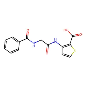 3-{[2-(Benzoylamino)acetyl]amino}-2-thiophenecarboxylic acid structure