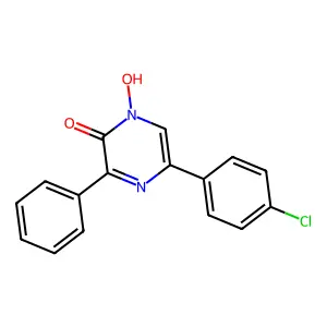 5-(4-chlorophenyl)-1-hydroxy-3-phenyl-2(1H)-pyrazinone structure