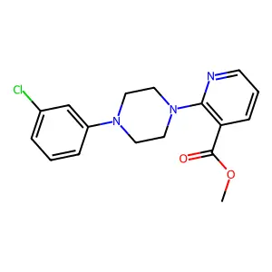 Methyl 2-[4-(3-chlorophenyl)piperazin-1-yl]pyridine-3-carboxylate structure