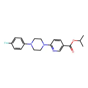 Propan-2-yl 6-[4-(4-fluorophenyl)piperazin-1-yl]pyridine-3-carboxylate structure