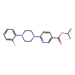 Propan-2-yl 6-[4-(2-fluorophenyl)piperazin-1-yl]pyridine-3-carboxylate structure