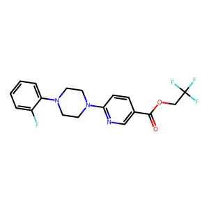 2,2,2-Trifluoroethyl 6-[4-(2-fluorophenyl)piperazin-1-yl]pyridine-3-carboxylate structure