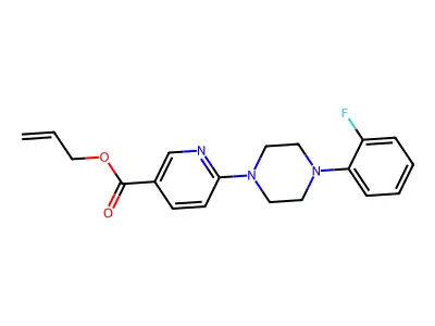Allyl 6-[4-(2-fluorophenyl)piperazino]nicotinate structure
