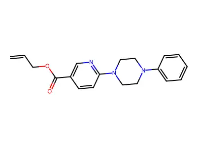 Allyl 6-(4-phenylpiperazino)nicotinate structure