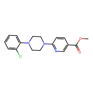 Methyl 6-[4-(2-chlorophenyl)piperazin-1-yl]pyridine-3-carboxylate structure