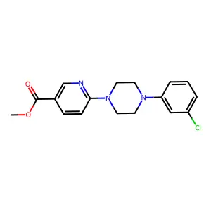 Methyl 6-[4-(3-chlorophenyl)piperazin-1-yl]pyridine-3-carboxylate structure