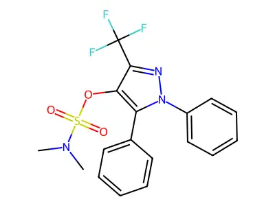 [1,5-diphenyl-3-(trifluoromethyl)pyrazol-4-yl] N,N-dimethylsulfamate structure