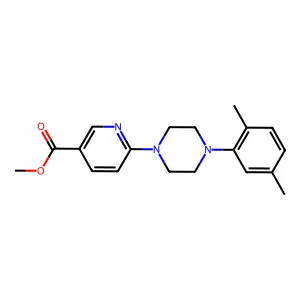 Methyl 6-[4-(2,5-dimethylphenyl)piperazin-1-yl]pyridine-3-carboxylate structure