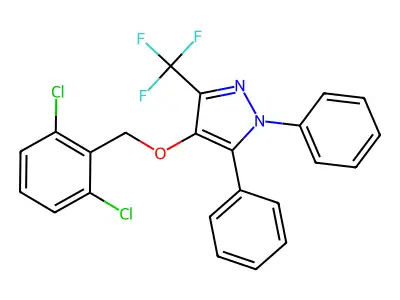 4-[(2,6-Dichlorophenyl)methoxy]-1,5-diphenyl-3-(trifluoromethyl)pyrazole structure