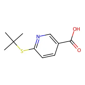 6-(叔丁硫基)烟酸 structure