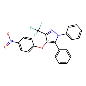 4-(4-nitrophenoxy)-1,5-diphenyl-3-(trifluoromethyl)-1H-pyrazole structure