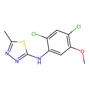 N-(2,4-dichloro-5-methoxyphenyl)-5-methyl-1,3,4-thiadiazol-2-amine structure