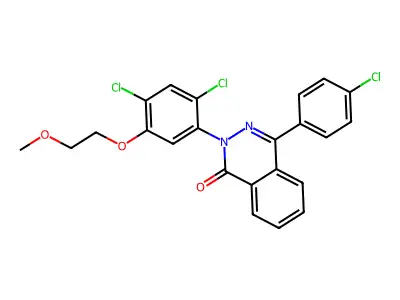 4-(4-Chlorophenyl)-2-[2,4-dichloro-5-(2-methoxyethoxy)phenyl]phthalazin-1-one structure