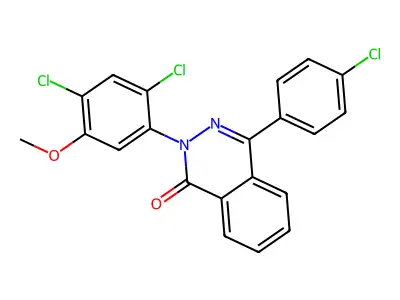 4-(4-chlorophenyl)-2-(2,4-dichloro-5-methoxyphenyl)-1(2H)-phthalazinone structure