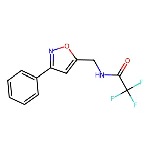 2,2,2-trifluoro-N-[(3-phenyl-1,2-oxazol-5-yl)methyl]acetamide structure