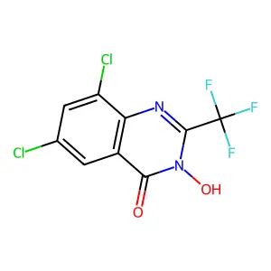 6,8-dichloro-3-hydroxy-2-(trifluoromethyl)-4(3H)-quinazolinone structure