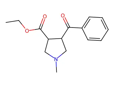 Ethyl 4-benzoyl-1-methylpyrrolidine-3-carboxylate structure