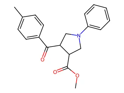 Methyl 4-(4-methylbenzoyl)-1-phenyl-3-pyrrolidinecarboxylate structure