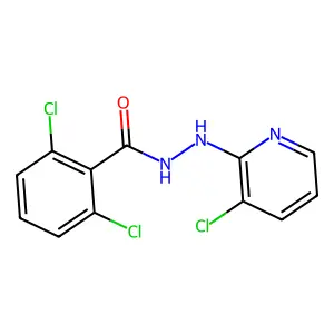 2,6-dichloro-N'-(3-chloro-2-pyridinyl)benzenecarbohydrazide structure
