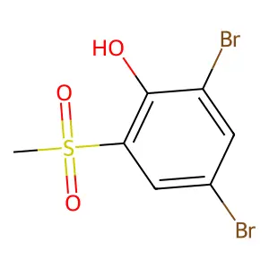 2,4-Dibromo-6-(methylsulfonyl)benzenol structure