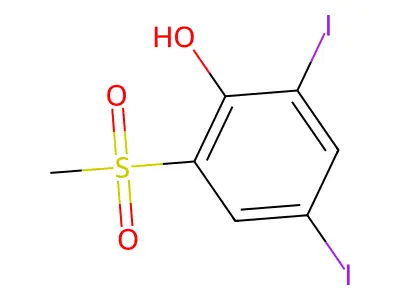 2,4-Diiodo-6-methylsulfonylphenol structure